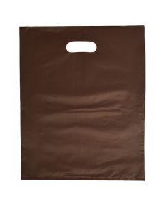 Espresso, Frosted Merchandise Bags, 12" x 15"