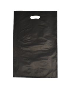 Black, Frosted Merchandise Bags, 14" x 3" x 21"