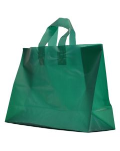 Evergreen Frosted Shoppers with Loop Handles, 16" x 6" x 12" x 6"