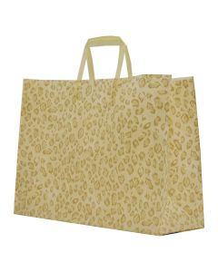 Leopard, Pattern Frosted Shoppers with Handles, 16" x 6" x 12" x 6"