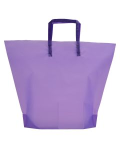 Purple , Large Frosted Trapezoid Shaped Bags
