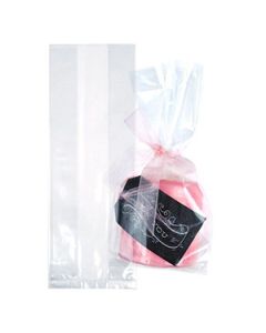 Clear Gusseted Polypropylene Bags, 3-1/2" x 2" x 7-1/2"