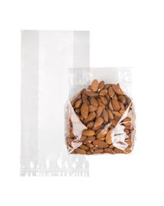 Clear Gusseted Polypropylene Bags, 4" x 2-1/2" x 9-1/2"
