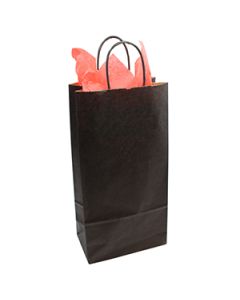 Silver, Double Bottle Wine Shopping Bags