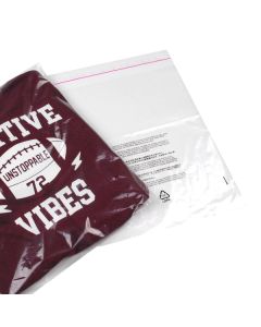Resealable Lip and Tape, Clear Poly Bags with Suffocation Warning, 8" x 10" to 12" x 15"