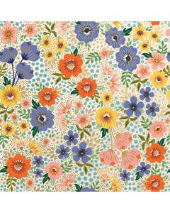 Golden Floral, 30" x 833', Floral Gift Wrap