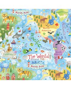 World Map, Kids Gift Wrap
