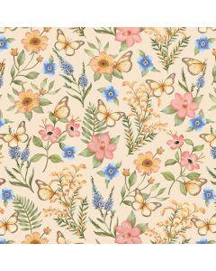 Butterfly Floral, 30" x 208', Floral Gift Wrap