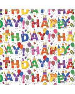 Birthday Characters, 24" x 833', Party & Celebration Gift Wrap