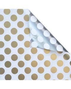 Gold &amp; Silver Dot, Double Sided Gift Wrap, 24&quot; x 417&#039;