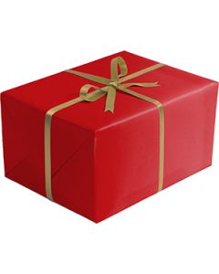 Double Sided Gift Wrap, Red & Gold Kraft, 30" x 833'