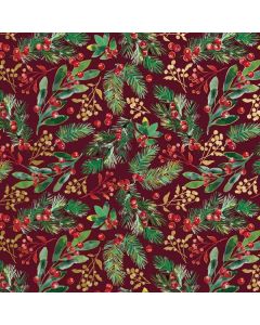 Winter Foliage, 24" x 208', Mistletoe Gift Wrap