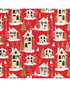 Hometown Holiday, 24" x 208', Snowman Gift wrap
