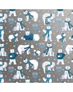 Hanukkah Bears, 30" x 417', Hanukkah Gift Wrap