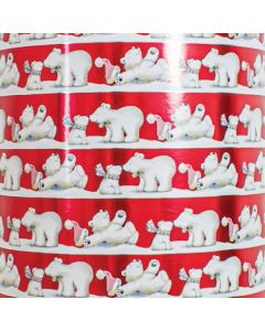 Frolicking Polar Bears, 30" x 417', Holiday Animal Gift Wrap