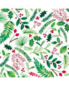 Watercolor Holly, Mistletoe Gift Wrap