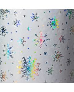 Iridescent Snowflake, 30" x 833', Snowflake Gift Wrap