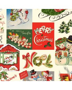Retro Snowman, 26" x 833', Snowman Gift Wrap
