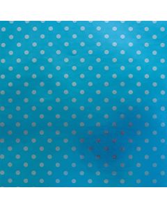 Blue Dots on Metallized, 26" x 417', Solids & Metallics Gift Wrap