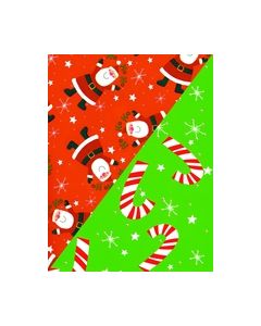Ho Ho Santa/Stars, Santa Gift Wrap, 24" x 417'