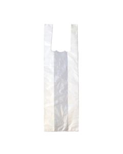 White T-Shirt Bags, 5" x 3" x 15"