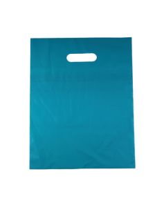 Teal, Medium Gloss Heavy Duty Merchandise Bags, 12" X 15"