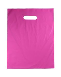 Magenta, Large Gloss Heavy Duty Merchandise Bags, 15" x 18"