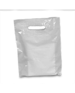 White, Large Patch Handle Plastic Merchandise Bags