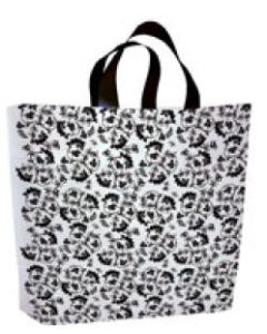 On a Whim, Printed Plastic Holiday Bags, 16" x 15" + 6"