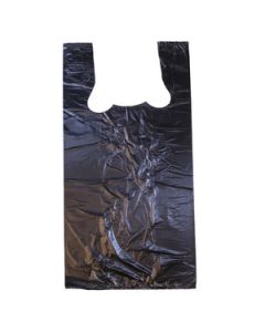 Black T-Shirt Bags, 11.5" x 6.5" x 21"