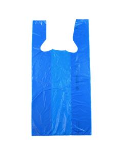 Blue T-Shirt Bags, 12" x 7.5" x 23"