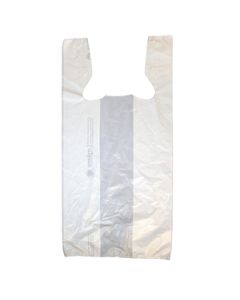 White T-Shirt Bags, 11.5" x 6.5" x 21"
