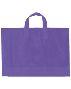 Purple, AmeriTote HD Plastic Shopping Bags, 12" x 10" + 4"