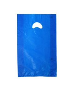 Dark Blue, Plastic Merchandise Bags, 12" x 3" x 18"