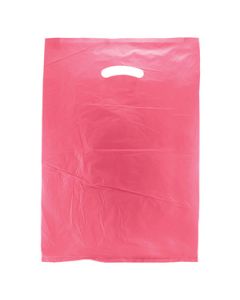 Magenta, Plastic Merchandise Bags, 12" x 3" x 18"