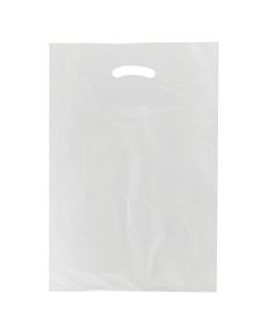 White, Plastic Merchandise Bags, 13" x 3" x 21"