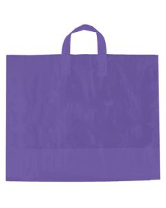 Purple, AmeriTote HD Plastic Shopping Bags, 16" x 15" + 6"