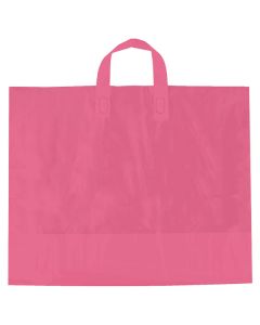 Pink, AmeriTote HD Plastic Shopping Bags, 16" x 15" + 6"