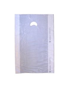 White, Plastic Merchandise Bags, 16" x 4" x 24"