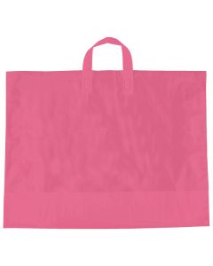 Pink, AmeriTote HD Plastic Shopping Bags, 22" x 18" + 8"