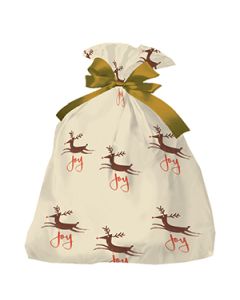 Joy' Printed Plastic Holiday Bags, 24" x 42" + 6"