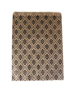 Paper Merchandise Bags, Damask Kraft Design