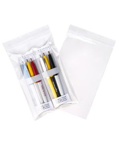 Clear Zipper Reclosable Poly Bags, 5" x 7"