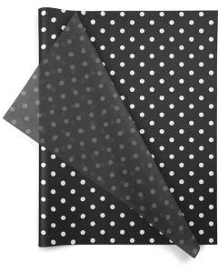 White Dots on Black, Printed Tissue Paper