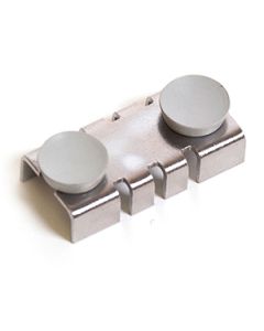 Shelf Rest with Rubber Buttons, for 3/16" brackets & Glass Shelves