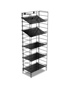 5 Tier Adjustable Wire Rack with Liners, Black