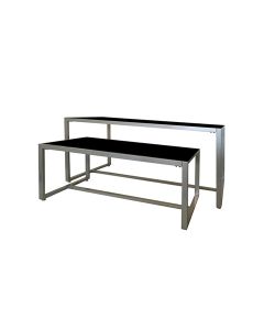 Black/ White Nesting Merchandising Table Set with Tops