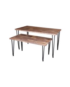 Antique Wood, Nesting Merchandising Table with Top