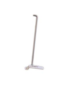 9" White, Heavy duty slatwall hook with 90 deg. Tip