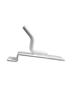 1" White, Heavy duty slatwall hook with 45 deg. Tip